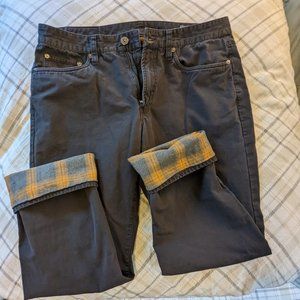 Flannel Lined 5-Pocket Chinos